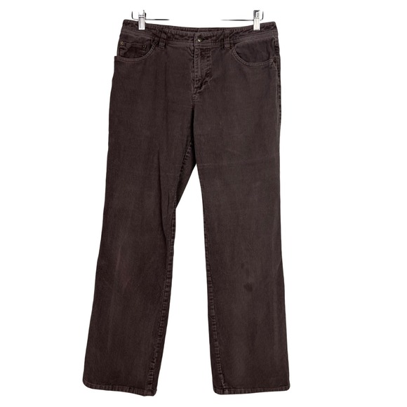 Garnet Hill Denim - Garnet Hill Corduroy Pants Women Size 6 Brown Straight‎ Leg Casual Everyday